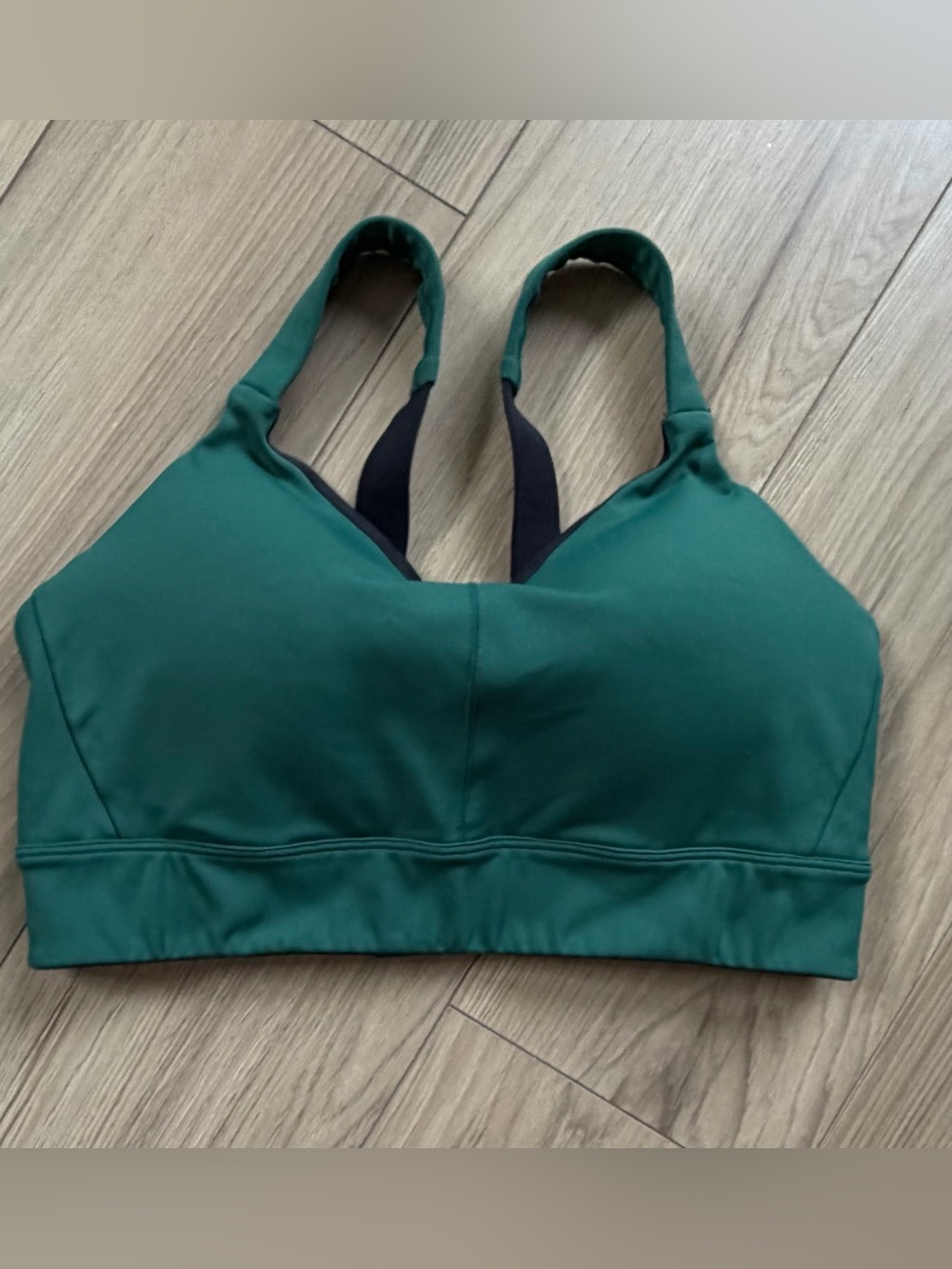 Lot of 2 Oiselle High Impact Women's Emerald Green and Blue Sports Bras 36C